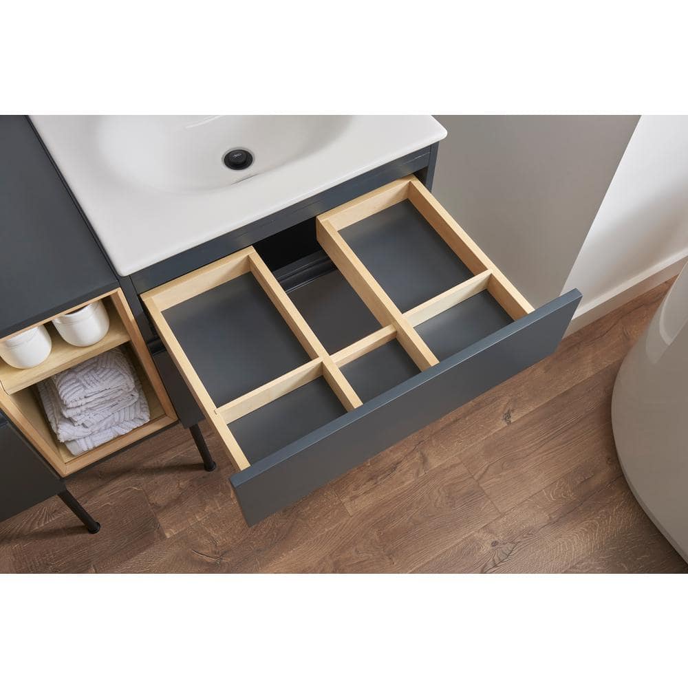 Studio S 24" Dark Gray Wall Mounted Single Bathroom Vanity