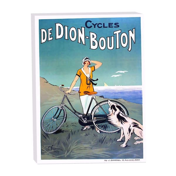 VENICE BEACH Collections Belle Epoque by Kunst Vintage French Cycling Poster by Grotto Studios Unframed Graphic Print 24 in. x 18 in.