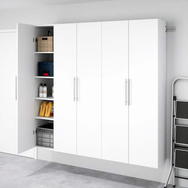 Prepac HangUps White Engineered Wood 18 Narrow Garage Storage Cabinet