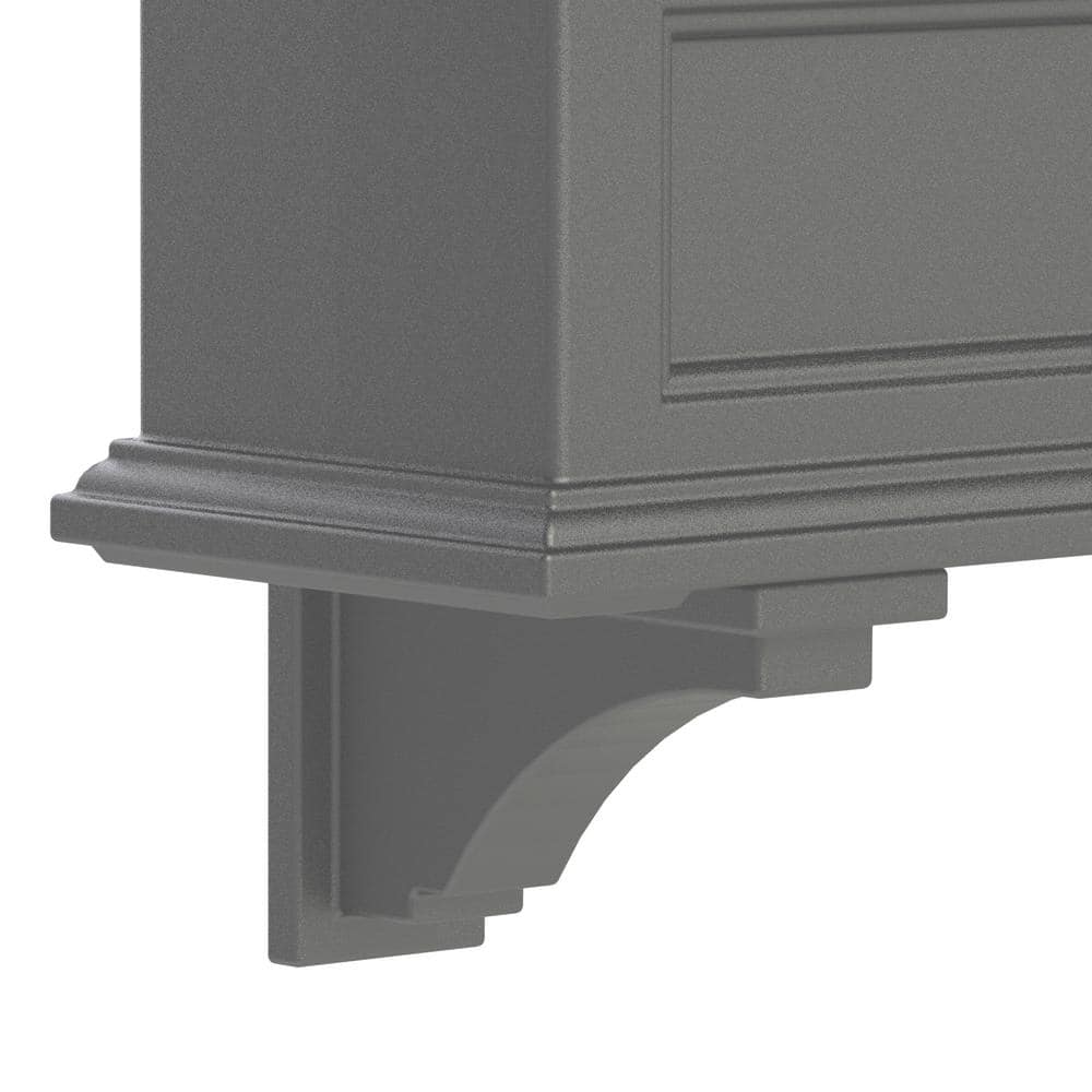 Fairfield Graphite Grey Polyethylene Decorative Corbels, 12"x5"x8", 2-Pack