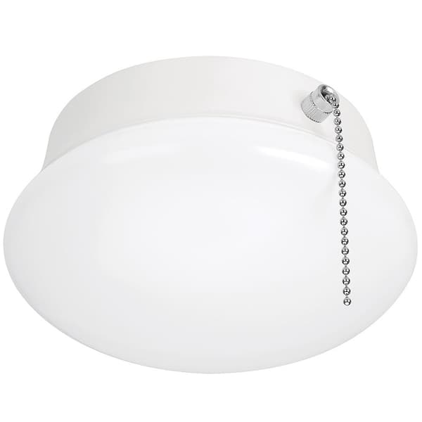 Commercial Electric Spin Light 7 in. Closet Light with Pull Chain LED Flush Mount Ceiling Light 830 Lumens Bright White 4000K (4-Pack)