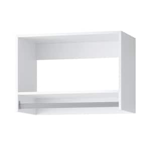 34.5 in. L x 14 in. D White MDF Wood Shelf Tall Hanging Closet Unit
