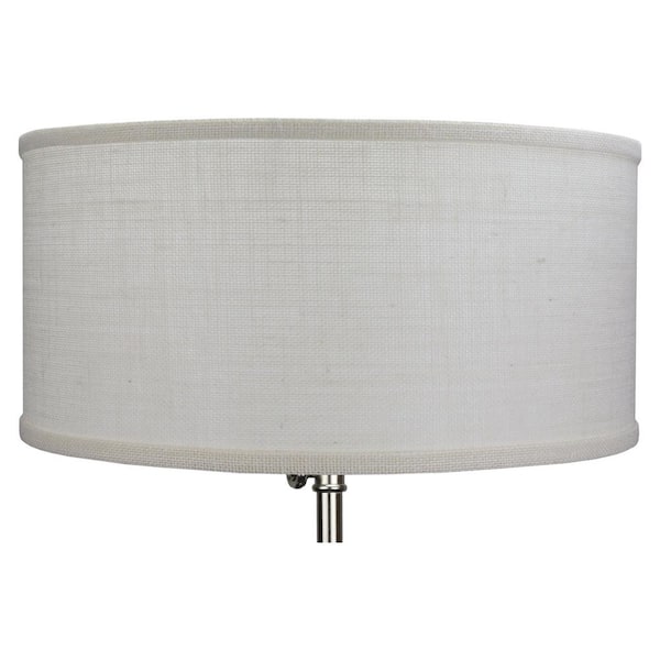 Burlap Off White Drum Lamp Shade, Lamp Shade Riser Home Depot