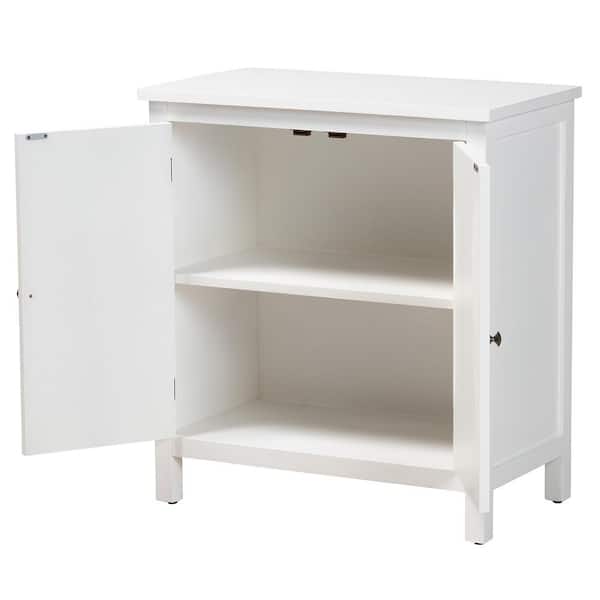 Baxton Studio Yelena White 2-Door Storage Cabinet 236-13335-HD