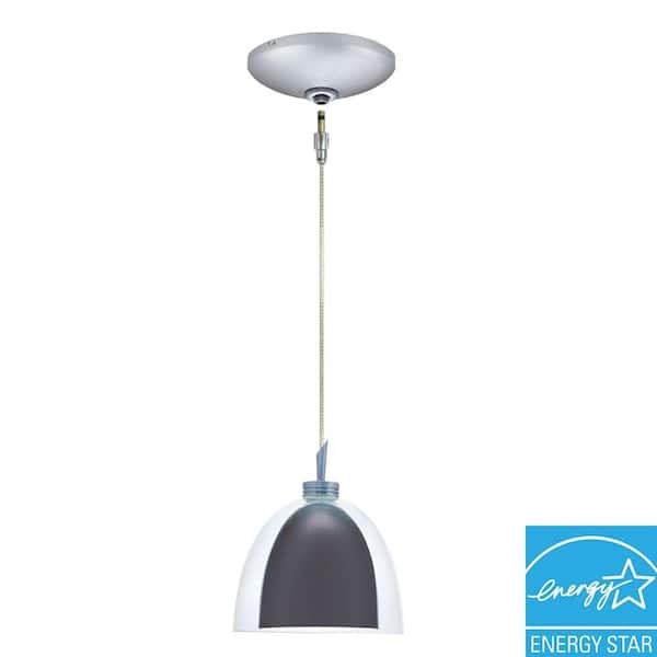 JESCO Lighting Low Voltage Quick Adapt 5-1/8 in. x 101-3/4 in. Gun Metal/White Pendant and Canopy Kit