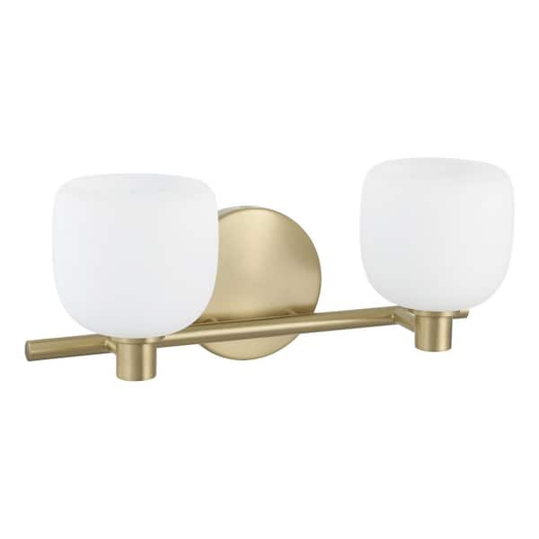 Thesis Valentina 15-in. 2-light Champagne Gold Vanity Light with