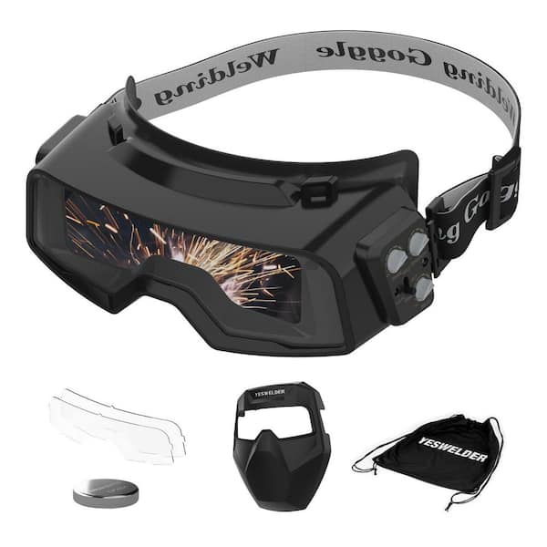 Auto Darkening Welding Goggles, Wide Shade Range 4/5-9/9-13 with Grinding