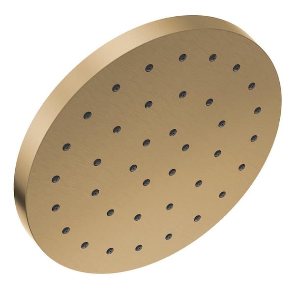 Delta 1-Spray Patterns 2.5 GPM 12 in. Wall Mount Fixed Shower Head with H2Okinetic in Lumicoat Champagne Bronze