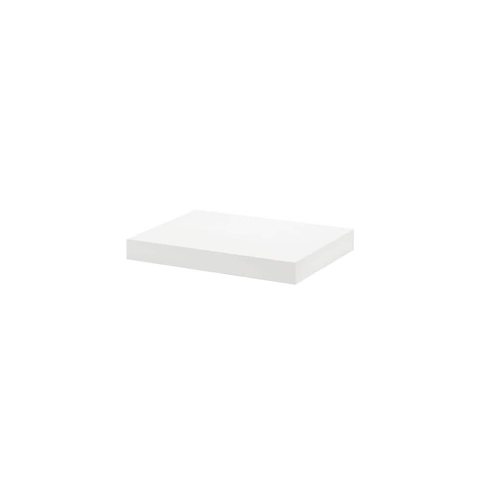BIG BOY 17.5 in. x 11.8 in. x 2 in. White MDF Floating Decorative Wall ...