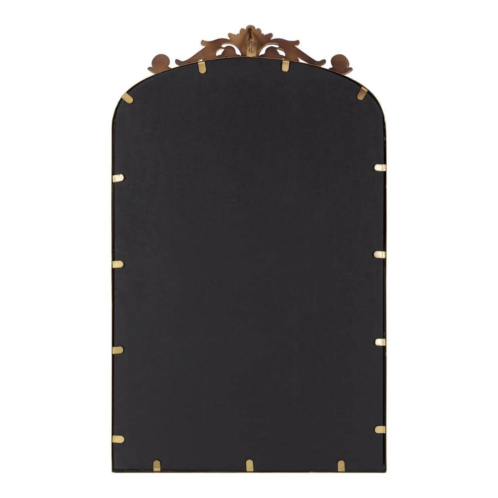 Arendahl Vintage Bronze Arched Wall Mirror with Garland Crown
