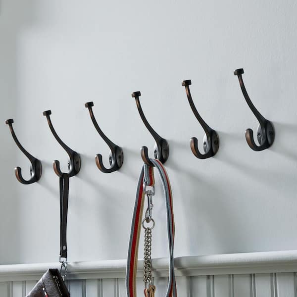 Antique Vintage Cast Iron Acorn Tip 3-Prong / 2-Prong Coat Hooks Lot