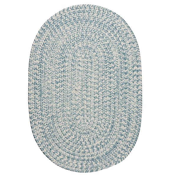 Colonial Mills Howell Tweed Federal Blue 5 ft. x 7 ft. Oval Indoor/Outdoor Area Rug