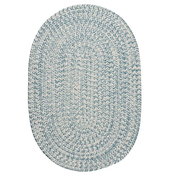 Colonial Mills Howell Tweed Federal Blue 6 ft. x 8 ft. Oval Indoor/Outdoor Area Rug