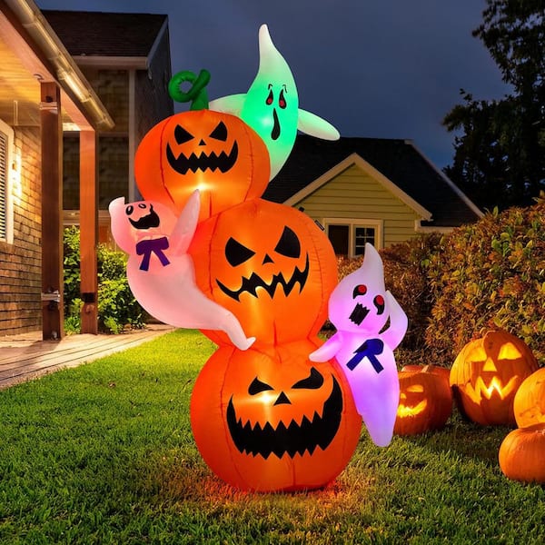 Halloween outlet Outdoor LED Inflatable of 10ft Stacked Ghost