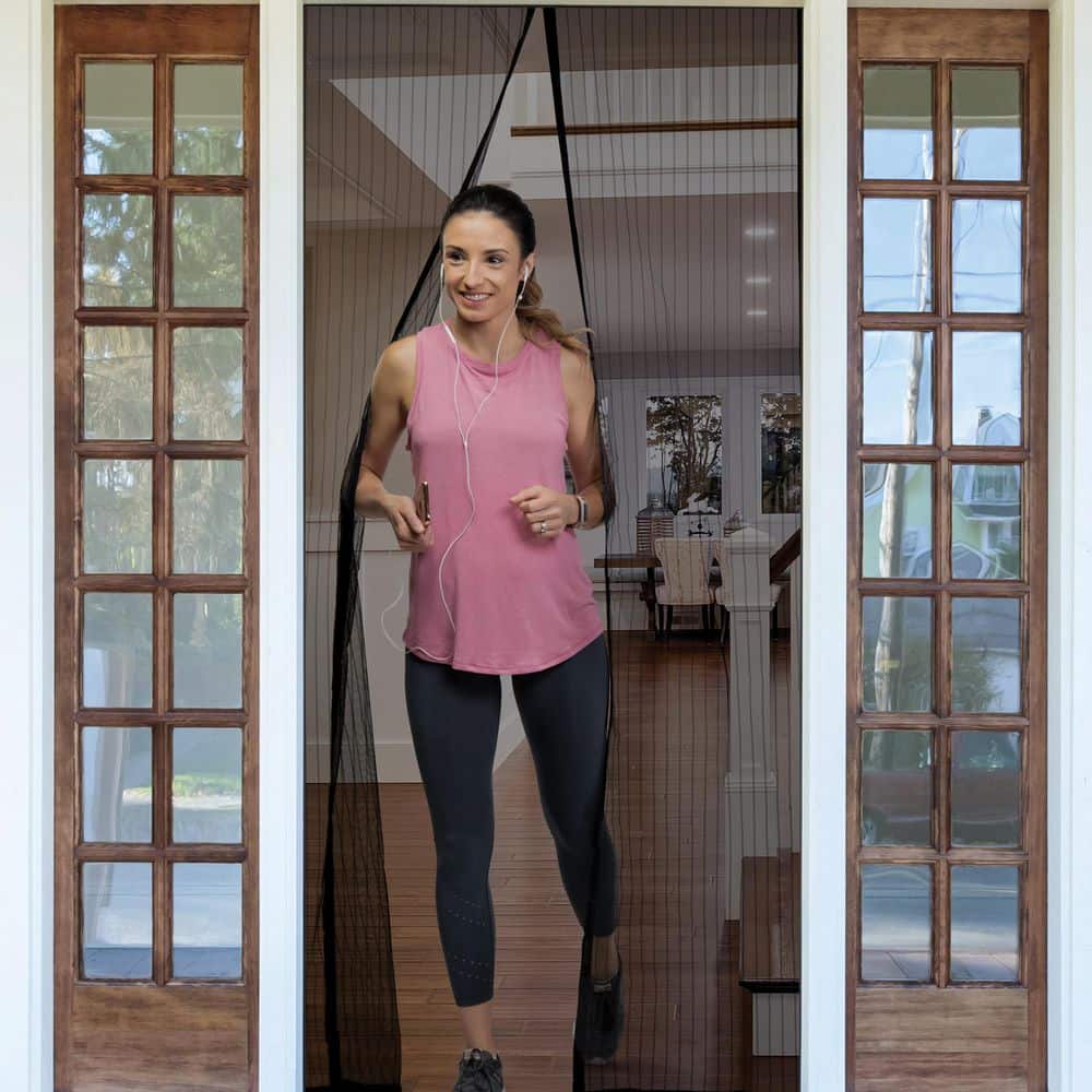 Magic Mesh Elite Black Magnetic Screen Door for Outdoor Use