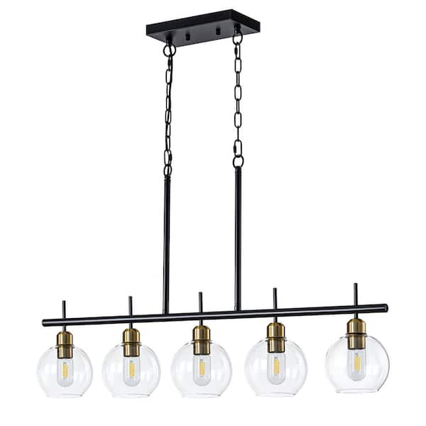 Black And Gold Linear Chandelier