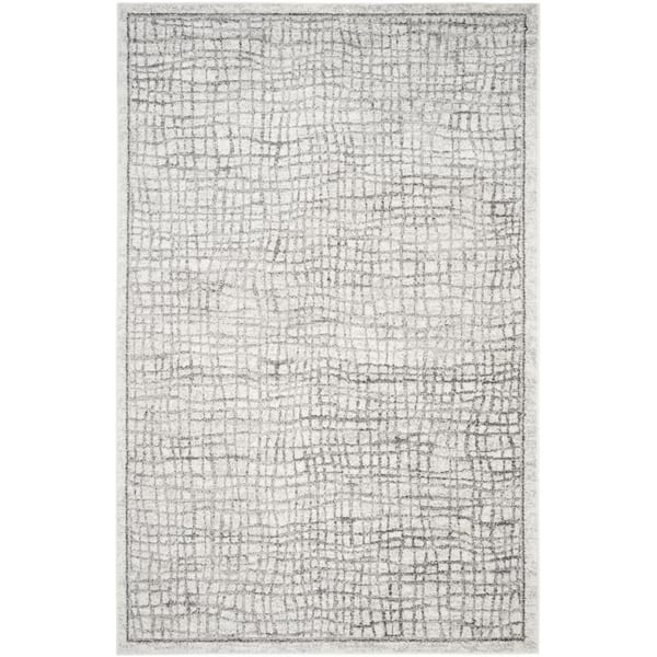 SAFAVIEH Adirondack Silver/Ivory 6 ft. x 9 ft. Abstract Area Rug