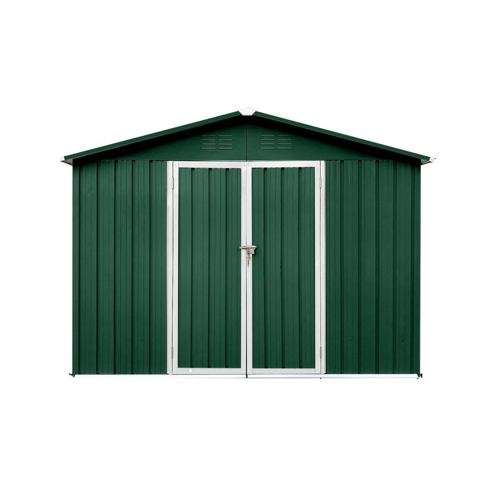 6 ft. W x 8 ft. D Metal Green Garden Shed with Double Door, Apex Roof and Vents (48 sq. ft. ) price history on PriceWatchPro