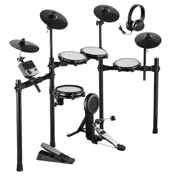Electric Drum Set, 32 Drum Kits and 480 Sounds Electronic Drum Kit, USB MIDI Supported 8 in Quiet Mesh Snare Electric