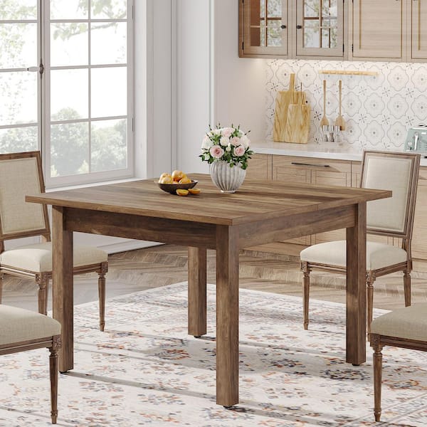 VidaXL Solid Oak Wood Table Top - Light Brown, Treated