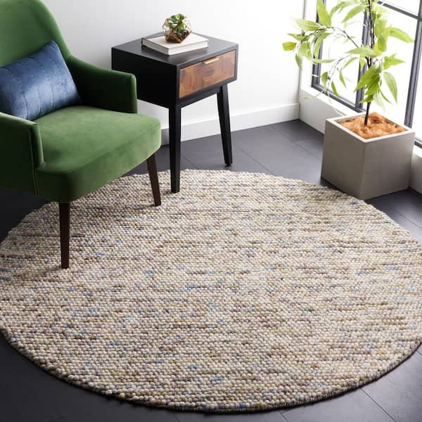 Natura Ivory/Multi 3 ft. x 3 ft. Gradient Round Area Rug