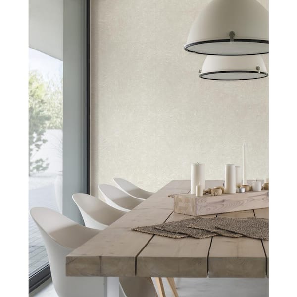 White Modern Wood Metallic Non-pasted Non-Woven Paper Wallpaper
