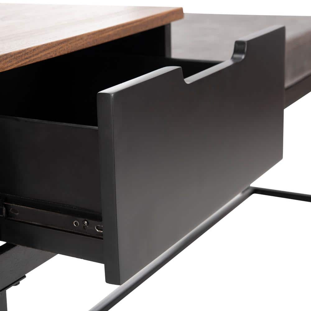 Transitional Maruka 47'' Black and Green Bench with Storage