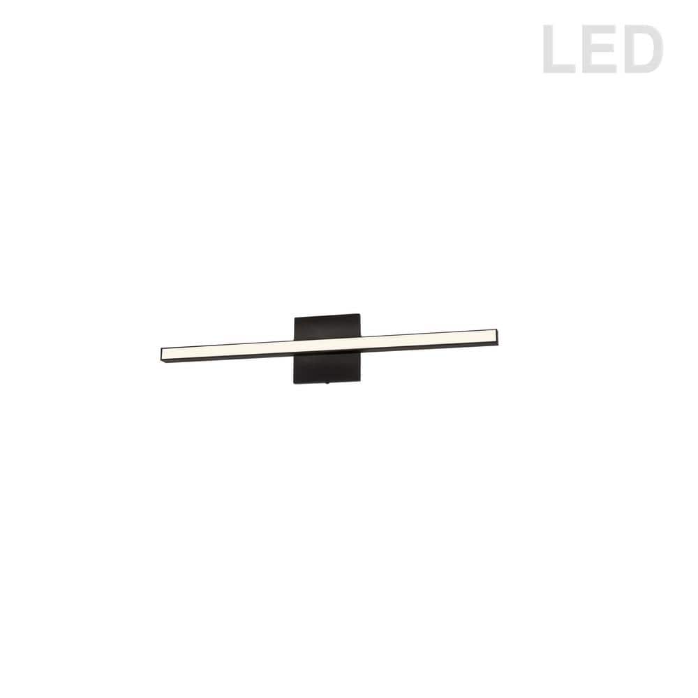 Elegant Aged Brass 23'' LED Vanity Light with White Shade