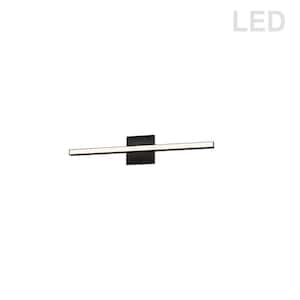 Arandel 1-Light 23.8 in. Matte Black LED Vanity Light Bar with Ambient Light