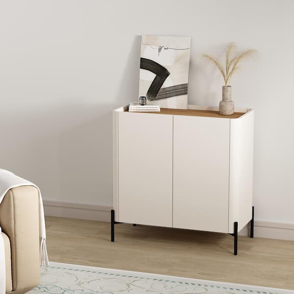 Off white accent cabinet sales