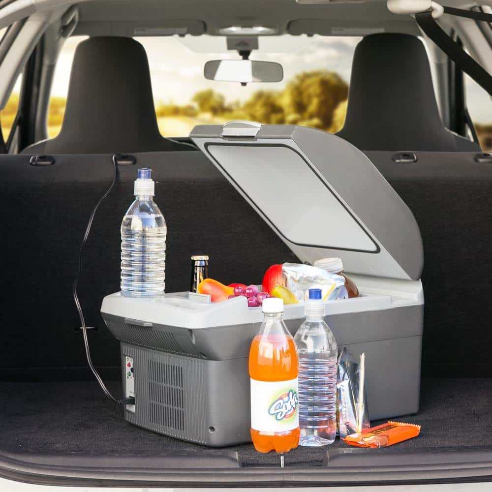 14 Liter Gray Electric Portable Cooler and Warmer