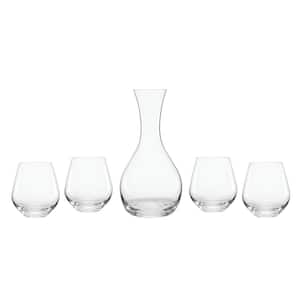 Tuscany Classics 44 fl. oz. Clear Glass Decanter Set with Glasses