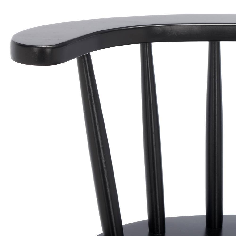 Black Swivel Backless Wood and Metal Counter Stool