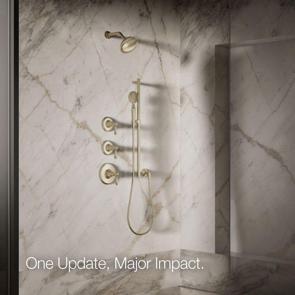 Vibrant Brushed Bronze Wall Mounted Shower Head with Katalyst Spray