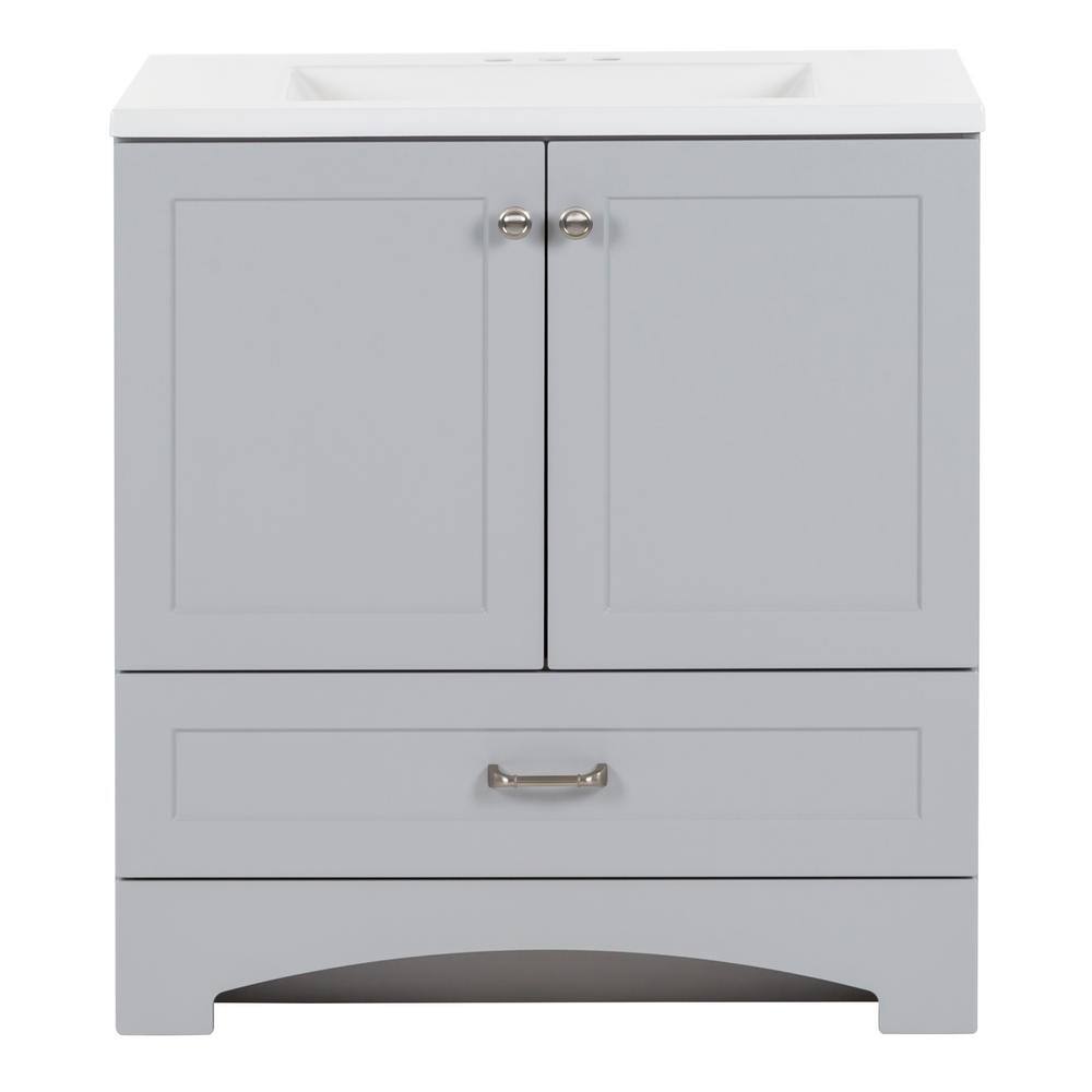 Reviews for Glacier Bay Lancaster 30 in. W x 19 in. D x 33 in. H Single Sink Bath Vanity in
