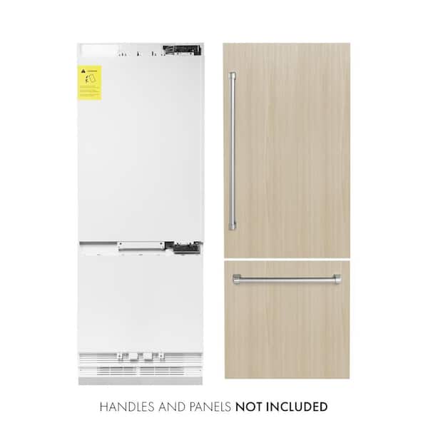 ZLINE Kitchen and Bath 30 in. 2-Door Panel Ready Bottom Freezer Refrigerator with Internal Water Dispenser in Stainless Steel