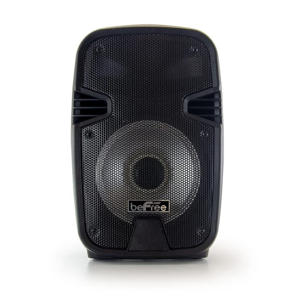 BEFREE SOUND 8 in. 400-Watt Bluetooth Portable Party Speaker with USB, SD Input and Reactive Lights