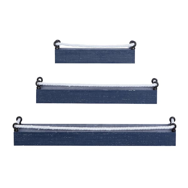 Litton Lane Brown 5 Shelves Metal Wall Shelf
