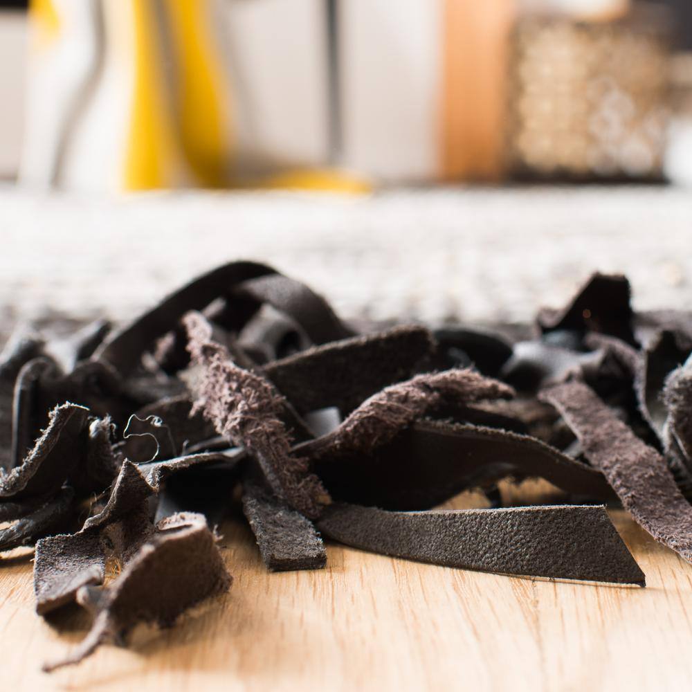 Handmade Dark Brown and Multi Cowhide Runner Rug