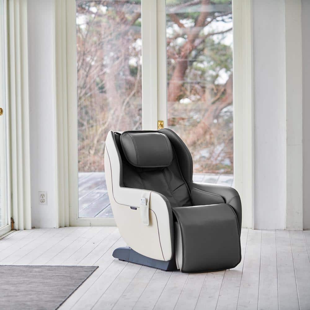 Gray Faux Leather Zero Gravity Heated Massage Recliner