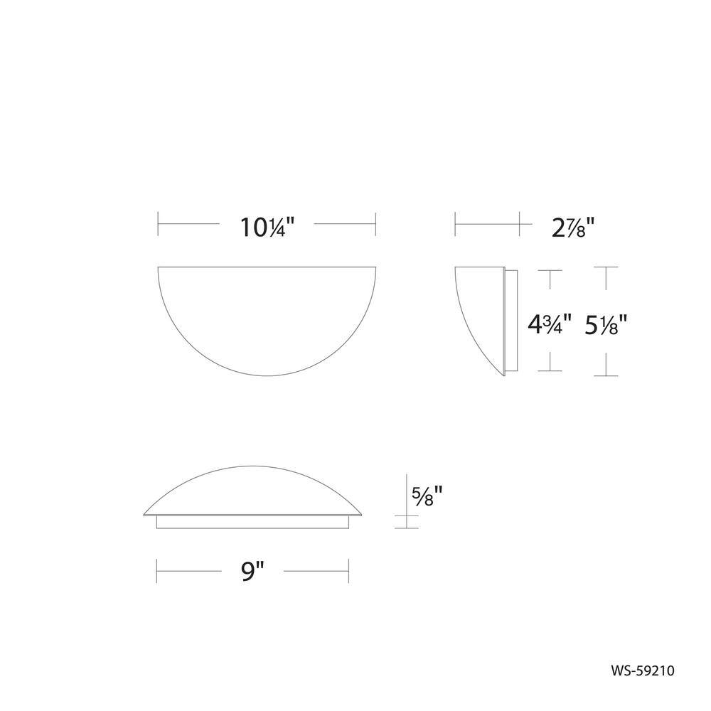 Collette 10" Black Aluminum LED Wall Sconce