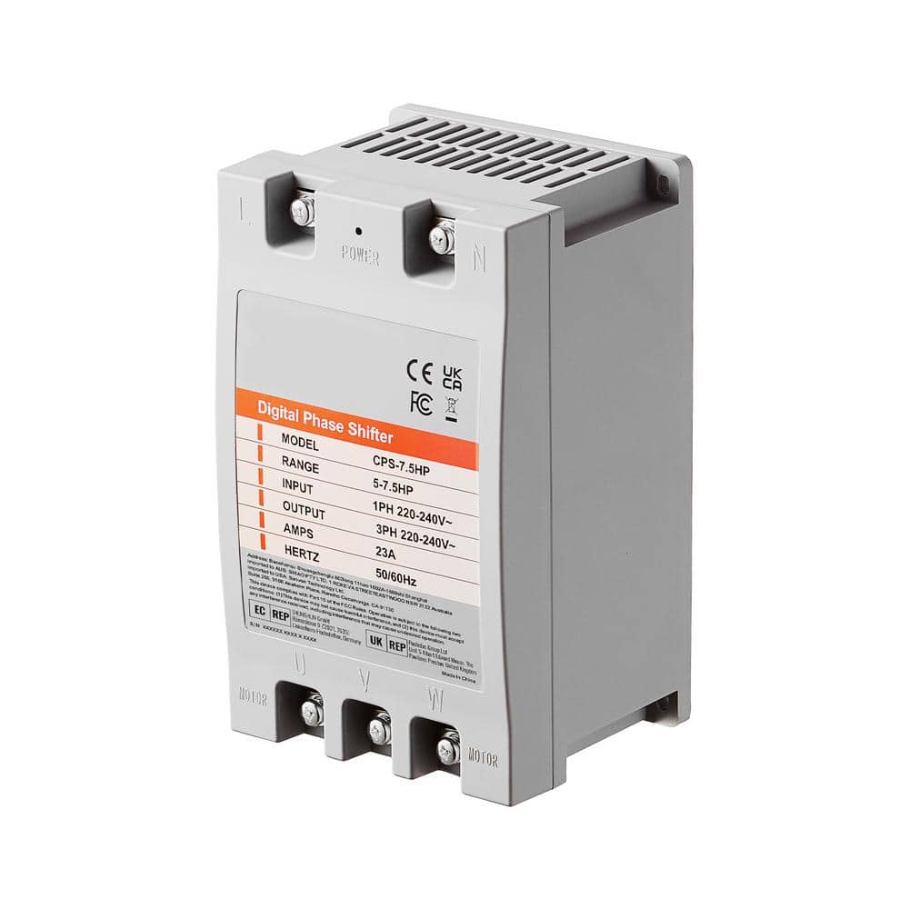 3 Phase Converter, 7. 5HP 23A 220V Single Phase to 3 Phase, Digital Phase Shifter, 220V-240V Input/Output, Pipe Capacity price history on PriceWatchPro