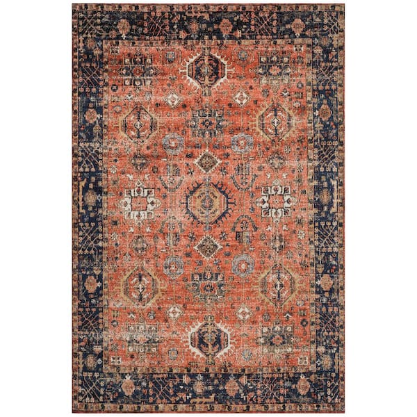 SAFAVIEH Classic Vintage Rust/Navy 8 ft. x 10 ft. Medallion Area Rug