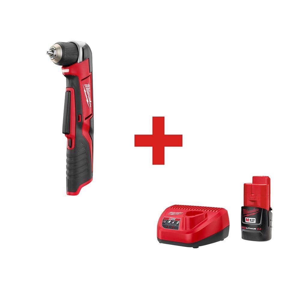 Milwaukee M12 12V Lithium-Ion 3/8 in. Cordless Right Angle Drill