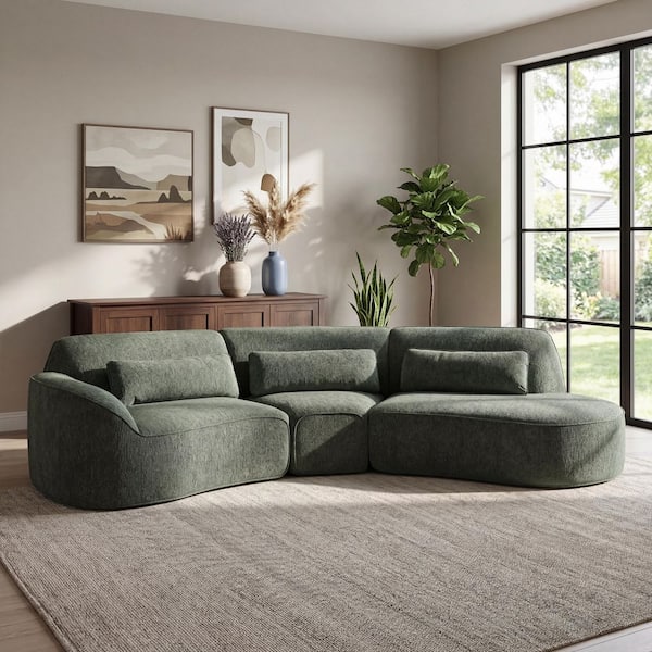 CHRISTOPHER KNIGHT HOME Finn Modern 122 in. Polyester Upholstery L