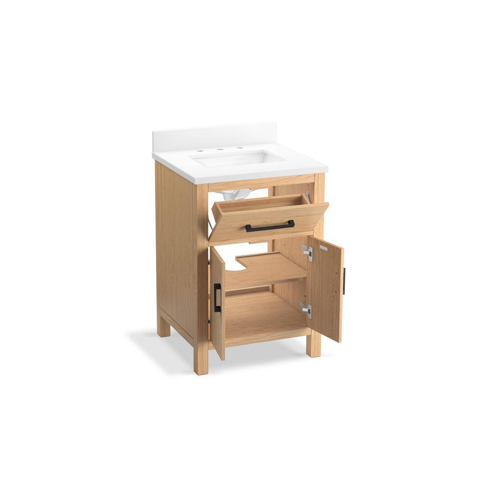 Kresla 24" Light Oak Freestanding Bathroom Vanity with Quartz Top