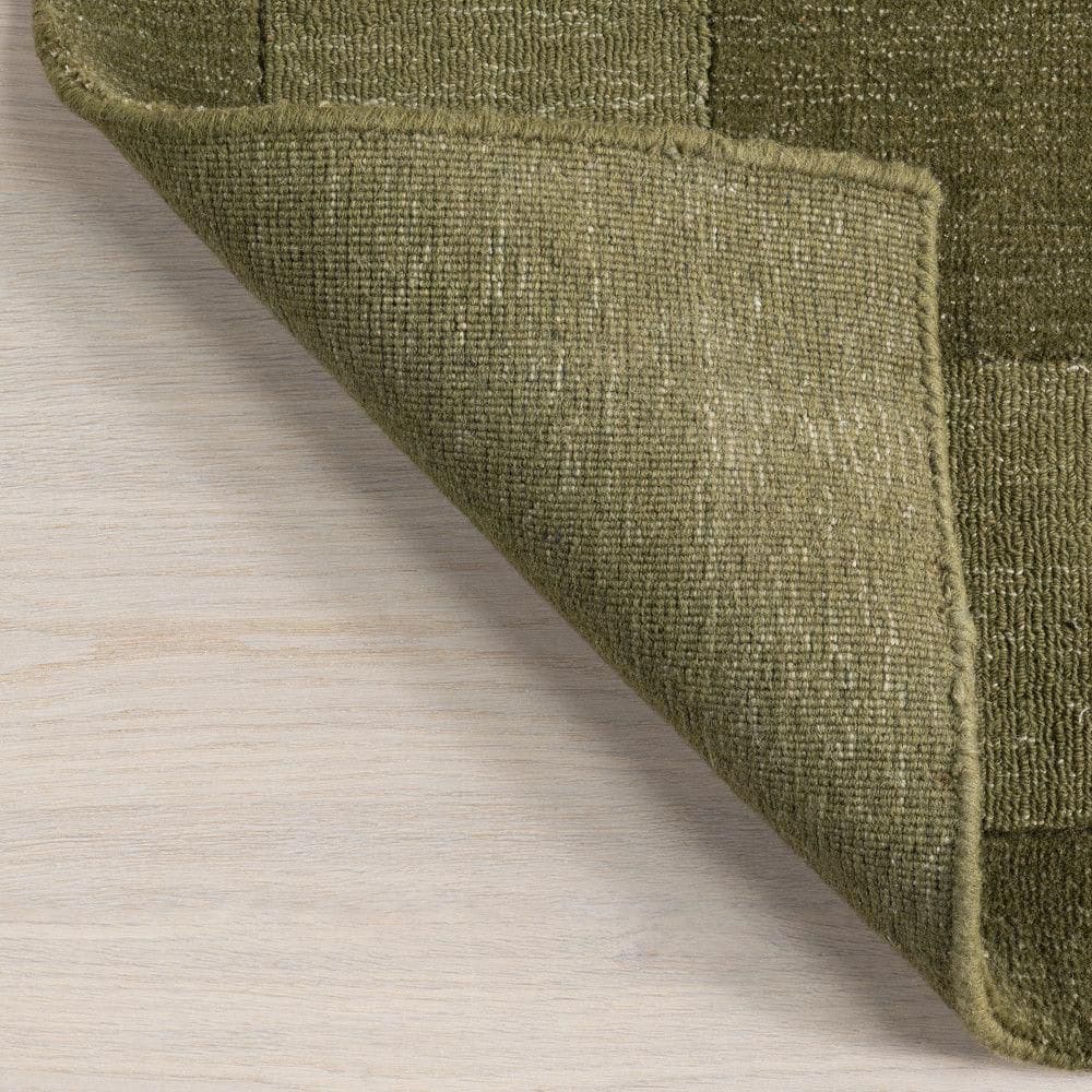 Verdant Green 9' x 12' Flat Woven Wool-Viscose Area Rug