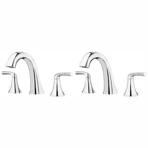 Ladera 8 in. Widespread 2-Handle Bathroom Faucet in Polished Chrome (2-Pack)