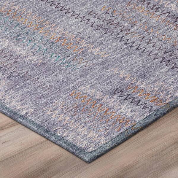 Chantille Machine Washable Indoor/Outdoor Abstract ACN2887 Plum 10 ft. x 14 ft. Area Rug