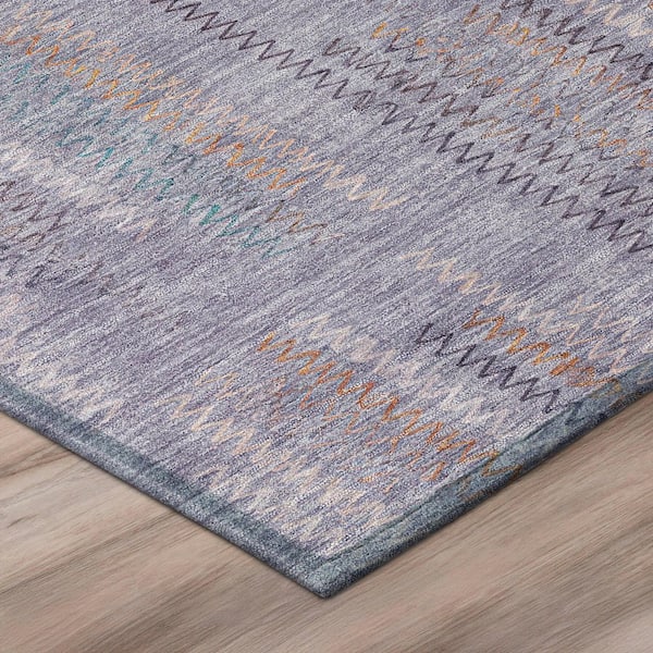 Chantille Machine Washable Indoor/Outdoor Abstract ACN2887 Plum 9 ft. x 12 ft. Area Rug
